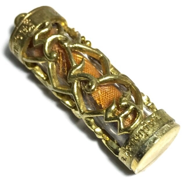 Takrut Jiworn Pokasap Maha Sethee Monk Robe with Magic Inscriptions for Safe Travel and Good Business - Luang Por Tuam - Wat Khao Panom Baek