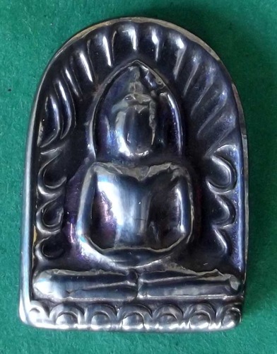 Pra Sum Gor (Benjapakee amulet) - Nuea Lek Lai Nam Neung See Peek Malaeng Tap (Buddha in Meditation made from pure Lek Lai) - Luang Por Hone (Huan) - Wat Putai Sawan