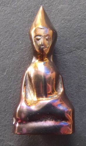 Pra Pang Sadung Marn - Nuea Lek Lai Nam Neung See Tong Pla Hlai Ongk Muang (Buddha subduing Mara made from pure Lek Lai) - Luang Por Hone (Huan) - Wat Putai Sawan