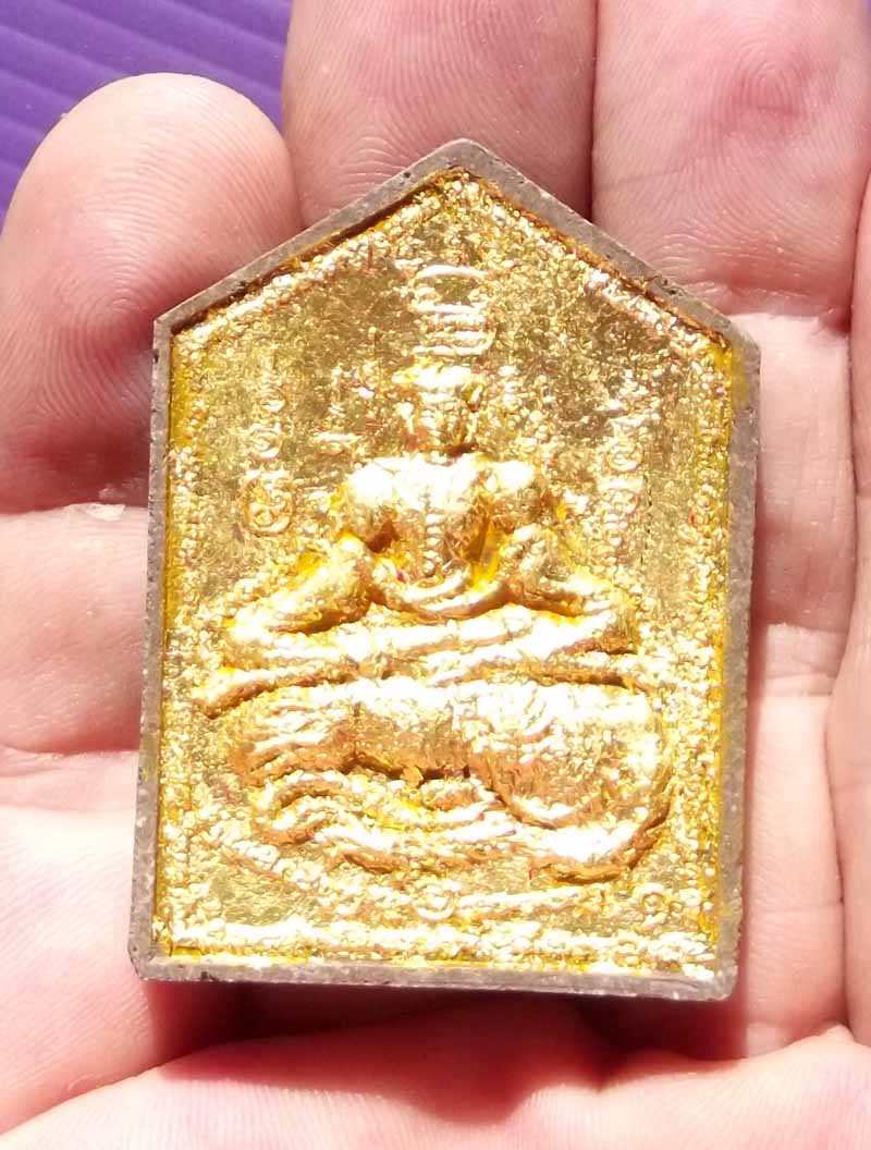 Khun Phaen Paetch Payatorn Saen Nang Lorm Maha Sanaeh 'Ongk Kroo'  Prai Gao Dton (9 Prai Spirit Bone) Locket Suea Um Nang (Tiger embraceing Maiden) 3 Takrut - Ajarn Supot Na Ruecha 2554