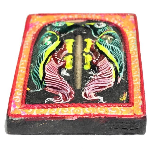 Taep Sariga Koo Ongk Kroo Black Necromantic Powders Green-Red Birds Takrut Sanaeh 17 Ploi Sek Gems Wai Kroo 2551 BE Kroo Ba Beng Only 54 Made