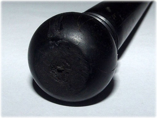 Mai Tao Gayasit Dton Khee Dtaay Plai Khee Bpen - Sacred Magic wand Circa 6 Inch Rare Paya Ngiw Dam wood - Protection from Enemies &amp; Black Magic - Ajarn Chum Chai Kiree