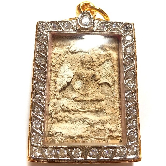 Pra Somdej Pim Pra Pratan Long Kru Ancient Amulet Removed from the Chedi Stupa 
 in 2556 BE Wat Rakang Kositaram