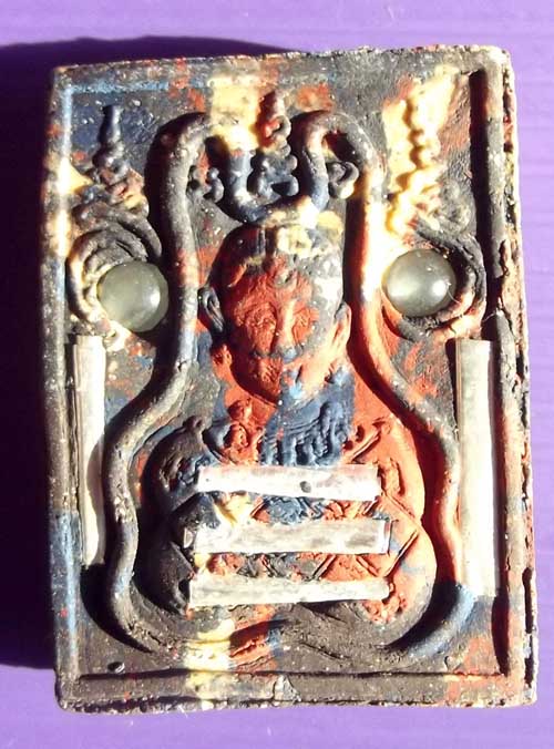 Pong Sanaeh Jantr Nang Taep Apsorn Yoni (Apsara Maiden Yoni Deva) 'Ongk Kroo Pised' (Special Masterpiece Version) - 10 Silver Takrut + 2 Real Pearls - Luang Por Goey Chutimunto
