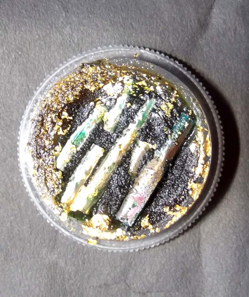 See Pheung Sanaeh Laluay Lom Pasom Pong Prai 59 Dton (Magic Potion with 5 Takrut Spells and 59 Prai Ghost bone powders)- Pra Ajarn Oe + Ajarn Worapon Prai Ngam