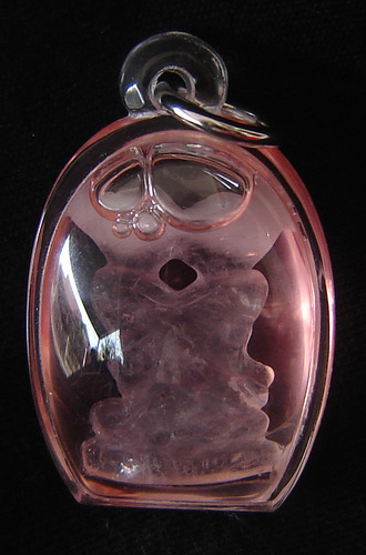 In Koo/Yin Tong Nuea Hin Awn Gae (carved marble) Chae Nam Man Wan Gai Daeng (soaked in &#39;Red Cockerel&#39; Charm Oil) - Ajarn Perm Prai Dam