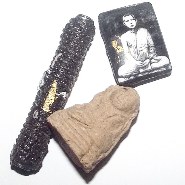 Triple Pack Takrut Sariga, Pra Pong + Locket Luang Phu Taep Loke Udorn - Luang Phu Tong Wat Tham Maha Chote Phuno