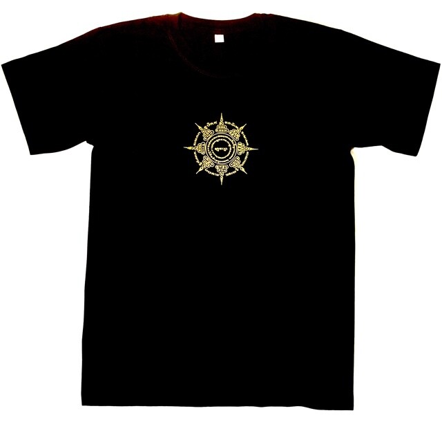 Sak Yant Tattoo T-Shirt with Yant 8 Tidt Yant 5 Thaew Yant Chadtr Paetch &amp; Yant Suea Koo Maha Amnaj