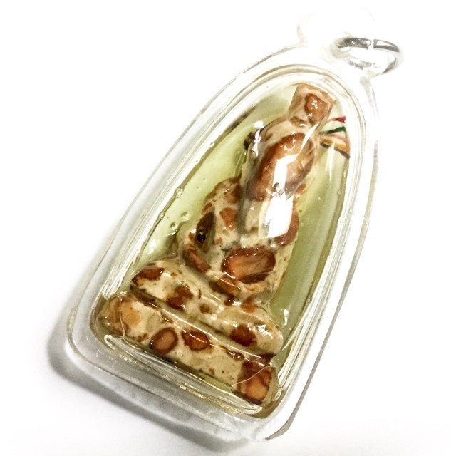 Por Gae Lersi Dta Fai Pang Samadhi - Nuea Hin Pratat Khao Sam Roi Yord Chae Nam Man Takrut Sariga Carved Gemrock Buddha in Sacred Oil - Ta Poon (Forest Lay Sorceror)