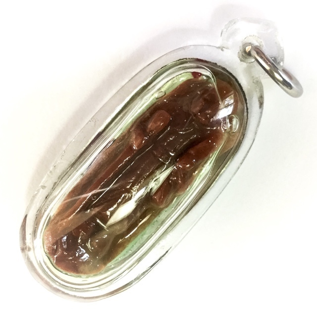 Pra Sivali Hin Pratat Khao Sam Roi Yord Chae Nam Man Nga Saek Carved Gemrock Chimplee Arahant + Takrut Sariga in Sacred OIl - Ta Poon