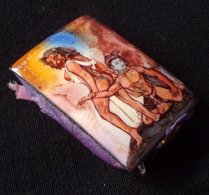 Locket Suea Phuchay (Lady Tiger Maneater) 'Ongk Kroo Pised' (Masterpiece Version) 'Bucha Kroo 2555' - Sacred Powders, Look Namo, Takrut and Tiger Oil flask - Pra Ajarn Oe Putto Raksa