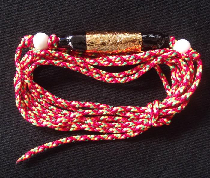 Takrut Maha Ruud Serm Banya - 'Run Ruay Ruay Ruay' edition 2548 BE Multi-Use waist cord Takrut for Intelligence, Memory, Protection and Lucky Riches - slide to change powers - Luang Por Sawai