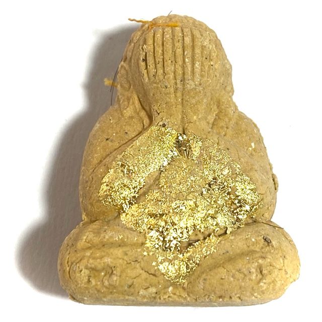 Pra Pid Ta Luean Yos 100 Pi Ongk Kroo Nuea Wan Dork Tong Sau Hlong Gesa Hairs Jivara Robe Gold Leaf 1 Solid Gold Takrut LP Pat Wat Huay Duan Only 259 Made