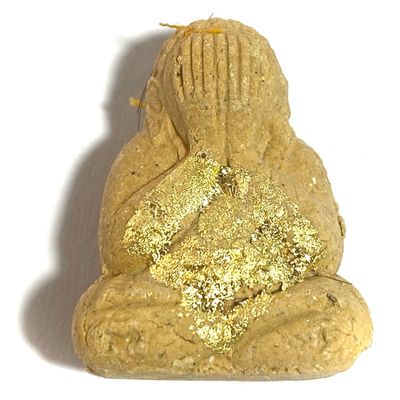 Pra Pid Ta Luean Yos 100 Pi Ongk Kroo Nuea Wan Dork Tong Sau Hlong Gesa Hairs Jivara Robe Gold Leaf 1 Solid Gold Takrut LP Pat Wat Huay Duan Only 259 Made