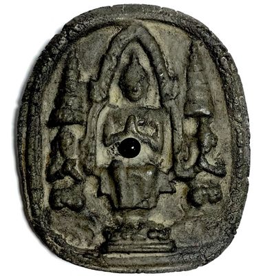 Pra Yord Khun Prohm Pim Yai Wicha Khao Or - Lek Lai Bead inserted - Traimas 2556 BE Edition - Luang Por Prohm - Wat Ban Suan