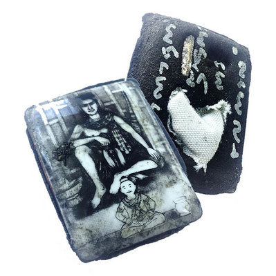Locket Pra Phun Phaen Boroma Sukh - filled with sacred Maha Saneh Powders, Corpse Cloth + Takrut - only 300 Made - Ajarn Meng Khun Phaen 2555 BE