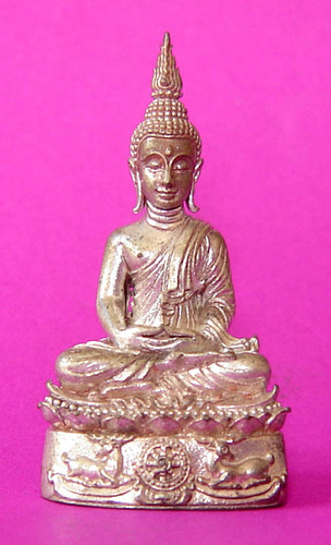 Pra Kring Niramit Choke - Nuea Nava Loha Gae Ngern (Silver and 9 Sacred metals) - Niramit Choke edition - Luang Por Jaran - Wat Ampawan 2554 BE