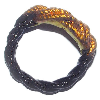 Hwaen Pra Pirod Fiery Warrior Ring of Protection and Power Stuffed with Sacred Powder + Takrut 2.5 Cm - Luang Por Supoj