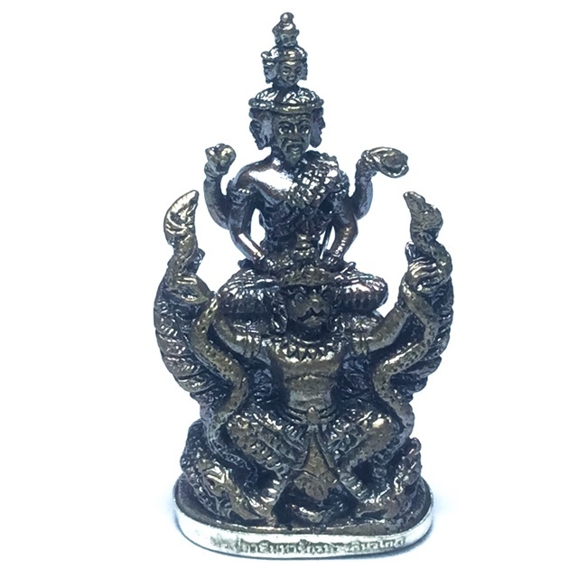 Por Phu Ruesi Jakkapat Navagote Song Krut Paya Nak Koo - Nuea Nava Loha Gon Ngern 9 Sacred Metals + Solid Silver Base + Kring Bead- Luang Phu Nong Tammachodto