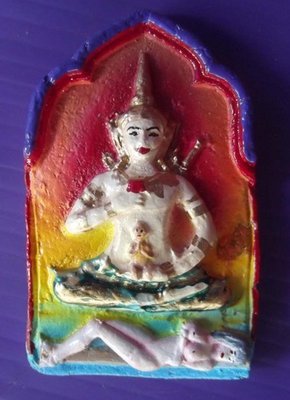 Khun Phaen Glom Nang Sanaeh (Ba Cha Dta Unisex Love Charm) - Nuea Pong Prai Maha Phuudt Fang Takrut 6 Dork (hand painted with six silver Takrut spells) - Luang Ta Naen - Susaan Boran Sri Saket