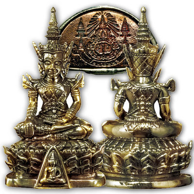 Pra Kring Nang Paya Song Krueang Pim Yai (Large) 4 x 2.5 Cm - Nuea Khan Long Hin - Sethee Nang Paya 2556 BE Edition - Wat Nang Paya