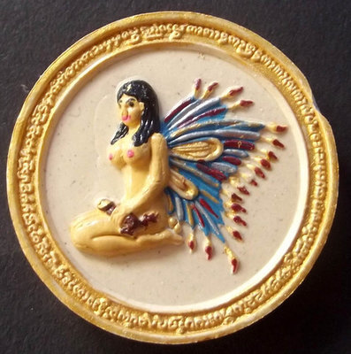 Prai Sanaeh Phii Suea Nang Rap (Butterfly Deity) Hlang Mae Bper Maeng Mum Dak Sap (Money Spider) - Nuea Pong Prai - second edition - Ajarn Meng Khun Phaen - Waterproof casing included