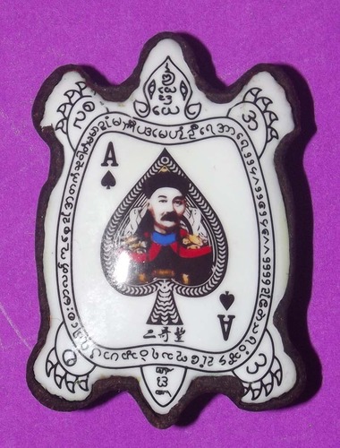 Locket Er Ger Fong (Por Phu Yee Gor Hong) Gamblers special - Pim Tao Ruean Maha Sethee (Millionaire Turtle) Takrut Nak Siang Choke (Gambler Takrut) Ud Look Tao (dice) - Ajarn Meng Khun Phaen 2554 BE