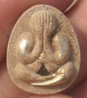 Pra Pid Ta Gamagarn Edition with pure Prai powder and precious stone insert - charm, protection and riches amulet - Ajarn Somrach (Chiang Mai)