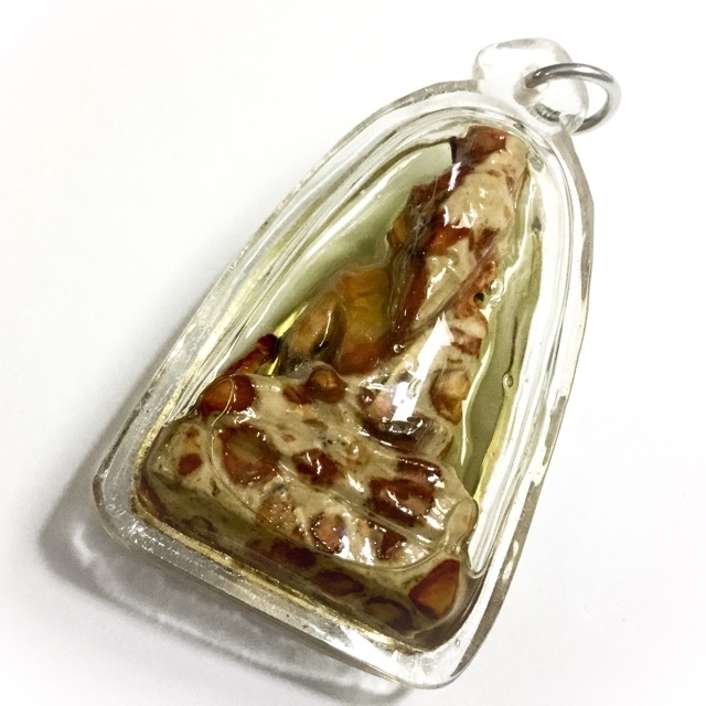 Por Gae Lersi Dta Fai Pang Samadhi - Nuea Hin Pratat Khao Sam Roi Yord Chae Nam Man Takrut Sariga Carved Gemrock Buddha in Sacred Oil - Ta Poon (Forest Lay Sorceror)
