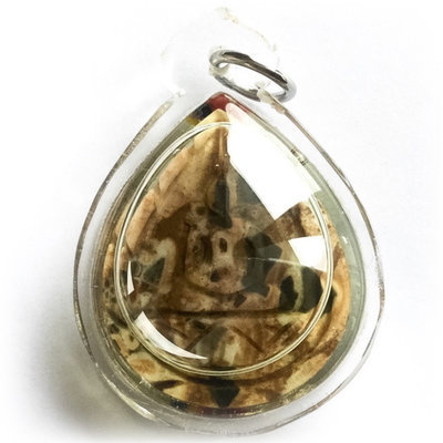 Somdej Pra Put Gleep Bua - Hin Pratat Khao Sam Roi Yord Chae Nam Man Takrut Sariga Carved Gemrock Buddha in Sacred Oil - Ta Poon (Forest Lay Sorceror)