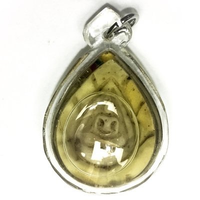 Somdej Pra Put Gleep Bua - Hin Pratat Khao Sam Roi Yord Chae Nam Man Takrut Sariga Carved Gemrock Buddha in Sacred Oil - Ta Poon (Forest Lay Sorceror)
