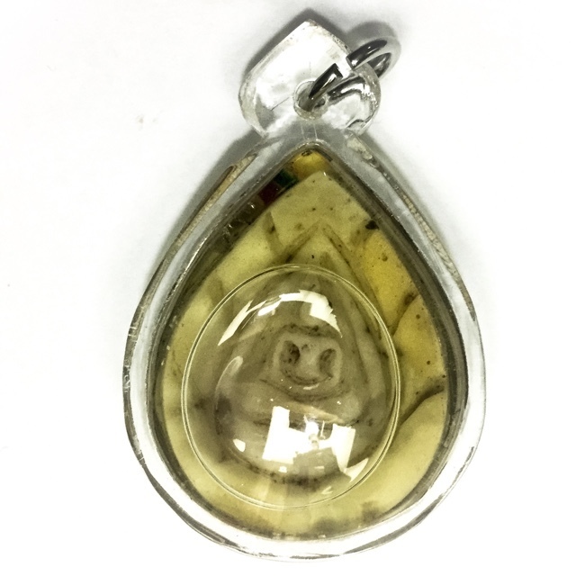 Somdej Pra Put Gleep Bua - Hin Pratat Khao Sam Roi Yord Chae Nam Man Takrut Sariga Carved Gemrock Buddha in Sacred Oil - Ta Poon (Forest Lay Sorceror)