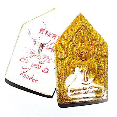 Pra Khun Phaen Pra Jantr Paen Ta Tong Nuea Khaw Jerm Paeng Sek Takrut Sariga Gesa Luang Phu Ban - Only 99 Made - Pra Ajarn Gorp Chai + Kroo Ba Krong - Wat Mae Ya 2558 BE