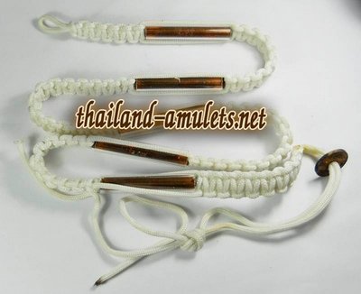Takrut Kat Aew Jarn Nork (Khom Agkhara lettering written on  outside of Takrut) Sau Ha - Luang Por Phern Tidtakuno - Wat Bang Pra