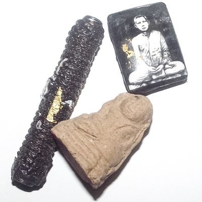 Triple Pack Takrut Sariga, Pra Pong + Locket Luang Phu Taep Loke Udorn - Luang Phu Tong Wat Tham Maha Chote Phuno
