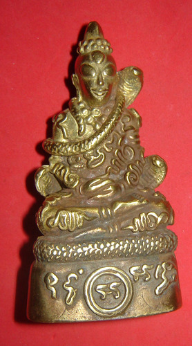 Pra Ngang Hmeun Montr (special Gammagarn edition) - Ngang with ten thousand prayer incantations - Nuea Tong Lueang Fang Takrut Gao Dork (9 Gold Takrut spells) - 3 inches high - Ajarn Kom Traiwaes