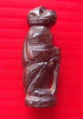 Ling Jab Hlak (Hanuman Monkey grabbing a Pillar) - Nuea Mai Aathan (Hand Carved Sacred Wood) - Lueang Por Foo Wat Bang Samak 2554 BE