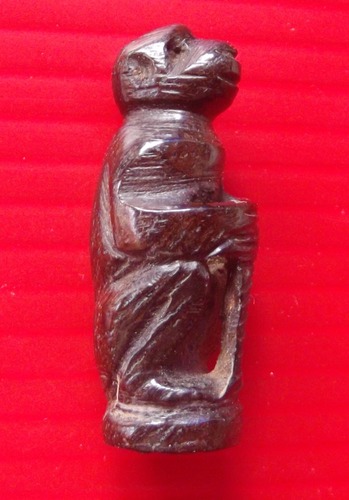 Ling Jab Hlak (Hanuman Monkey grabbing a Pillar) - Nuea Mai Aathan (Hand Carved Sacred Wood) - Lueang Por Foo Wat Bang Samak 2554 BE