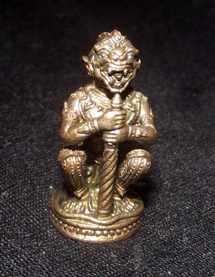 Hanuman Jab Hlak Run Raek (First Edition) - &#39;Traimas 53&#39; edition - Nuea Nava Loha (9 Sacred Metals) - Luang Por Foo - Wat Bang Samak