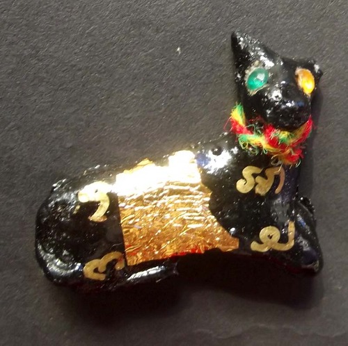 Prai Wila Ta Paetch (Black cat with gemstone eyes) - Nuea Pong Aathan - Pra Ajarn Taep Pongsawadarn