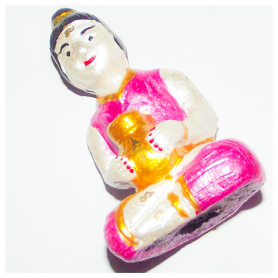 Kumaree - Female Kumarn Tong Bucha Statue (Pink) - stuffed with Nam Man Prai - Luang Por Dam - Wat Pra Puttabat Radtana Kiree