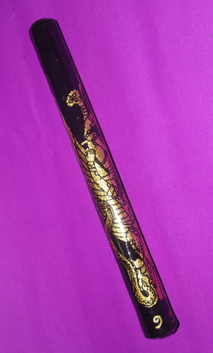 Takrut Narai Plik Fa Satan Paen Din - Vishnu + Garuda Takrut 2554 BE - Nuea Tong Daeng Chup Rak Lai Nam Tong (copper, lacquered, real gold image) - 5 Inches - LP Sakorn - Wat Klong Hor Tong