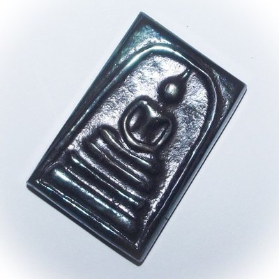 Pra Somdej Benjapakee amulet - Meditation Buddha made from Purple-Blue-Green Lek Lai - Luang Por Huan