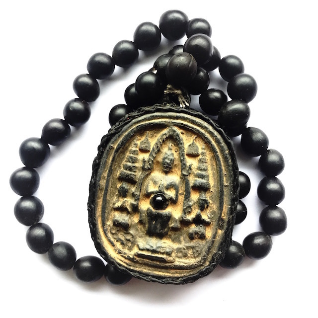 Pra Yord Khun Pol Pim Yai Ongk Kroo Amulet + Lek Lai + 54 Bead Sacred Berry Prayer Rosary - Luang Por Prohm 2548 BE
