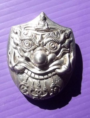 Rahu Kam Duang - Nuea Ngern Boran (Solid Ancient Silver) Ongk Kroo - 3 Takrut Serm Duang + Garuda + Lek Lai + Relic inserts &#39;Baramee Phu Jao&#39; edition 2555 BE - Luang Phu Naen Kampiro - only 99 Made