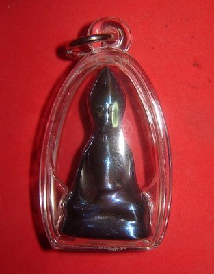 Pra Pang Sadung Marn - Nuea Lek Lai Nam Neung See Peek Maleng Tap (Buddha subduing Mara made from pure Lek Lai) - Luang Por Hone (Huan) - Wat Putai Sawan - with waterproof casing