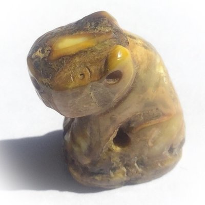 Suea Maha Amnaj Graduk Gae 2553 BE - Tiger of Commanding Power + Influence - Carved Bone + Khom Spell Inscriptions - Luang Phu Khai