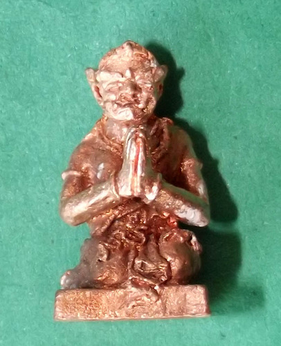 Nang Panturadt Adtithaan Khor Lap Riak Sap Loi Ongk (Mini Statuette Amulet Yaksa Lady Praying for Lucky Fortunes) - Jinda Mani Sap Mantra Empowerment - Luang Por Somburn Chudtintaro