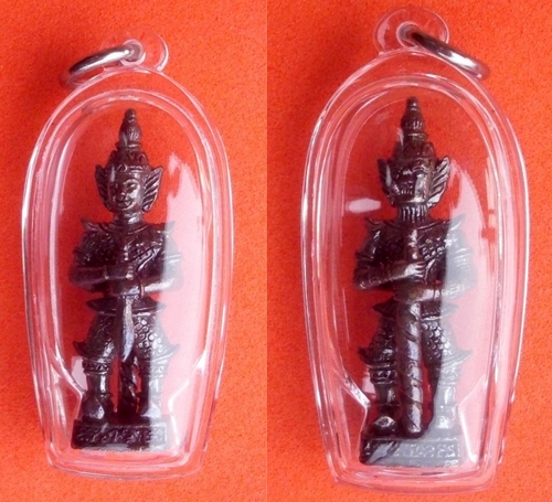 Taw Waes Suwan Song Hnaa (two faced Waes Suwann with Deva and Yaksa face) Luang Por Goy - Wat Khao Din Dtai - waterproof casing included