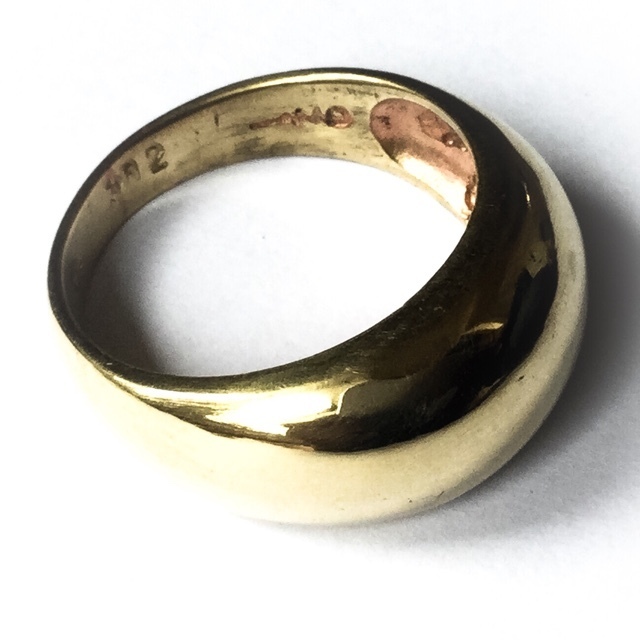 Hwaen Pirod Ring of Elemental Fire, Power and Protection 2.2 Cm Inner Width Nuea Tong Buab - Luang Por Tong - Wat Pra Puttabat Khao Yay Horm